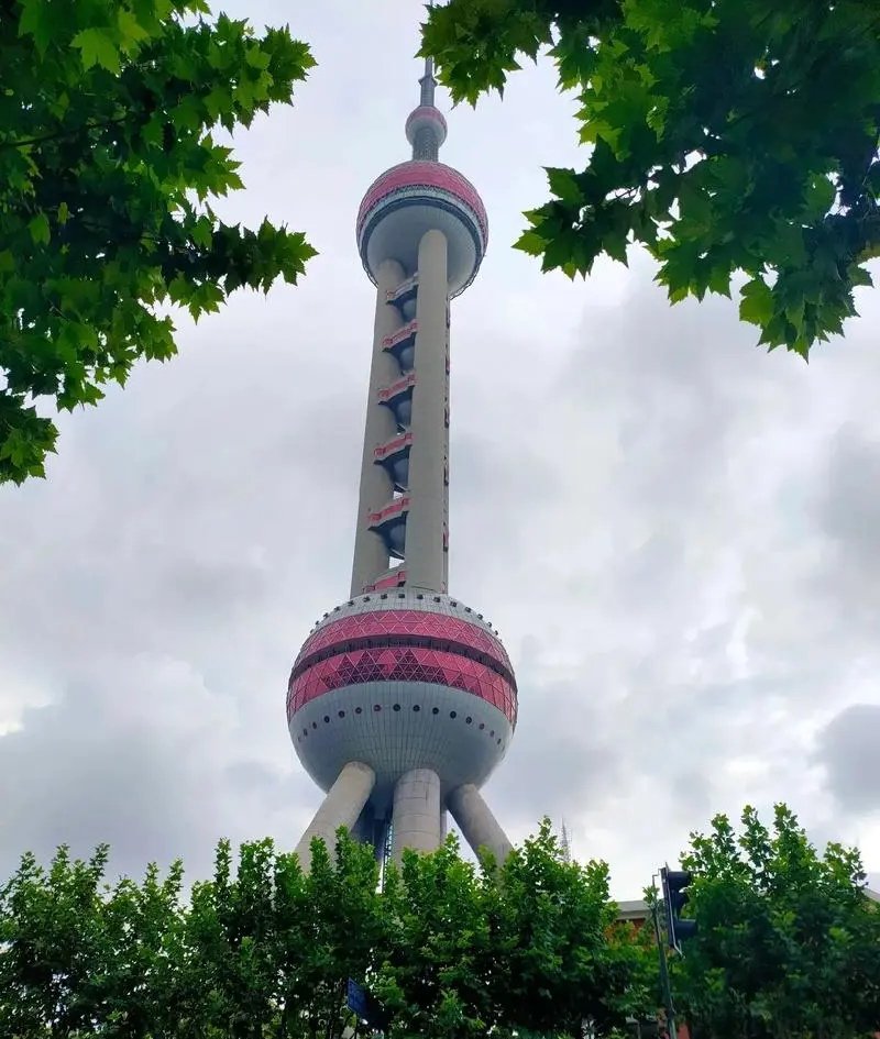 Oriental tv tower shanghai day view