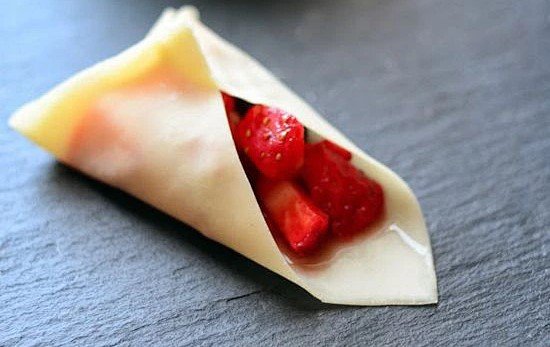 Strawberry dumplings filling