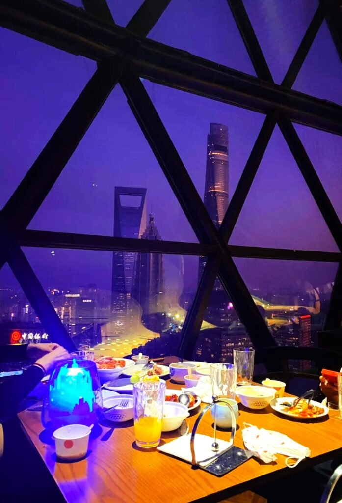 Restaurant Inside Pearl Tower Night View